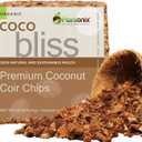 Organic Coco Chips for Plants (10lbs) - Coco Coir Chips - Coconut Husk Chips for Potting Soil, Garden Soil, & Seed Starter Soil - Coconut Mulch for Garden - Compressed Coconut Chips for Plants