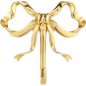 Zerodeko Bow Hook Door Hanger Wall Peg Hook Door Hooks Decorative Hooks Bowknot Hook Kitchen Hook Towel Hook Punch Free Hooks Hat Hooks Wall Hooks Home Decor Unique Brass Household Products, S