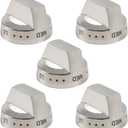 Upgraded DG94-0316A Burner Knob for Samsung Stove(5PCS),Replace DG94-0316B DG94-0316C DG94-0316D, Compatible with NX58K9850SG/AA-00/01/02/03,NX58K9850SS/AA-00/01/02/03