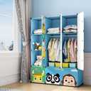 MAGINELS Kids Closet Organizers and Storage, 12 Cube Storage Organizer, Portable Closet Organizer Cubes Shelves for Clothes, Bedroom, Kids Room, Bathroom, Wardrobe, Garment Racks,Cube(14x14inch)