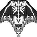 Halloween Costumes For Women Adult plus size Halloween costumes woman 2025 Women's Halloween Skeleton Cape Poncho