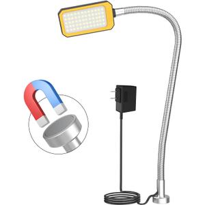 Magnetic Work Light, LED Machine Light with Flexible Gooseneck and Magnetic Base,25W 200~240V Volt Machine Light for Lathe,Work Bench, Sewing Machine,Workbench Industrial Lighting (25W)