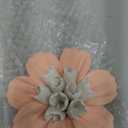 Handcrafted Ceramic Flowers Pink Impatiens Flowers Sculpture Home Hanging 3D Wall Art Decor for Living Room Bedroom