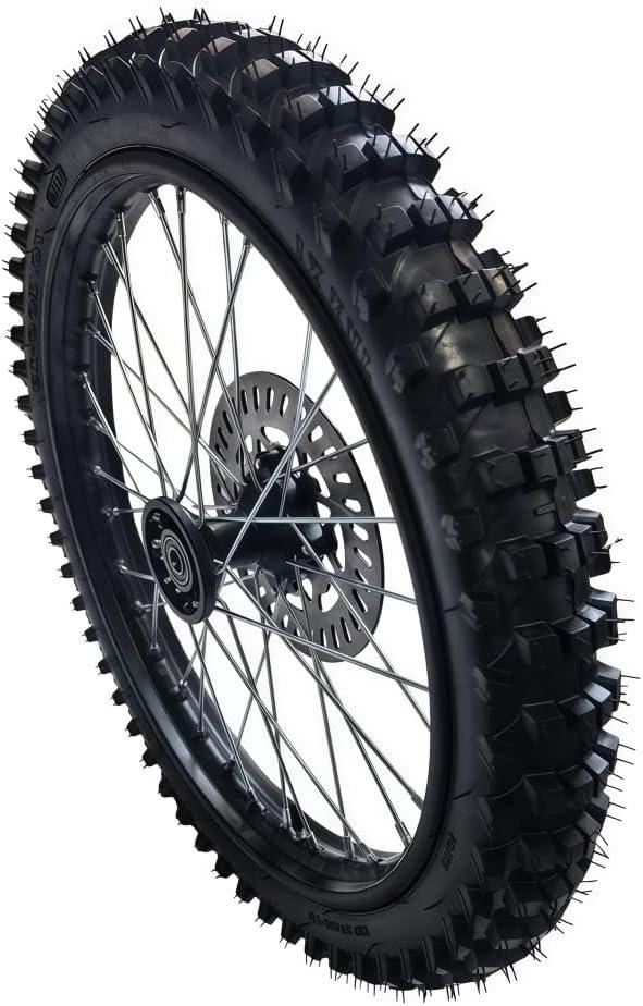 14" Front Wheel Rim Tire Assembly for 50cc 110cc 125cc Dirt Bike tao TTR SSR CRF Apollo 12mm Axle Includes 190mm Steel Brake disc 60/100-14 Tire Tube