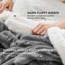 Bedsure Sherpa Throw Blanket for Couch - Super Soft, Cozy Fleece Thick Warm Throw for Winter, GentleSoft Plush & Fluffy Gift Blanket for Men, Room Decor, Dark Grey, 50x60 Inches