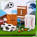 TaoBary 24 Pcs Sports Party Favor Bags Football Baseball Goodie Treat Gift Bags with Handles for Soccer Basketball Baseball Sports Themed Birthday Party Decoration Kids Baby Shower Supplies