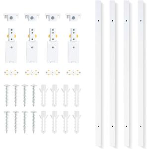 VANoopee H Track Lighting Rails Kit, 13FT H Type Track Rails White with End Caps and Live End Feed Connector, Compatible with Single Circuit 120V H Style Track System, for H LED Track Lighting Heads