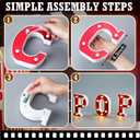 Aurelema Popcorn 6.3" Light up Letters Sign Party Decorations Battery Powered Marquee Lighted Sign LED Alphabet Letter Lights for Christmas Night Party Birthday Home Tabletop Decor Supplies Xmas Gift