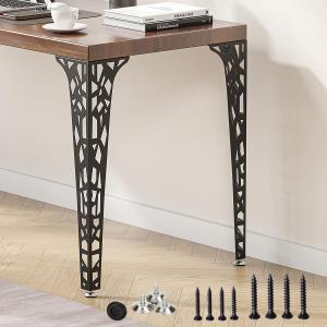 Metal HairpinTable Legs Set of 4Industrial Dining Furniture Legs, Heavy-Duty V-Shaped Brackets for DIY Coffee Table, Bar Table,Desk,Workbench (Black, 28")