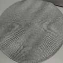 FunWheat Round Braided Placemats Set of 6 Table Mats for Dining Tables Woven Washable Non-Slip Place mats 15 inch(Grey, 6pcs) (Gray)