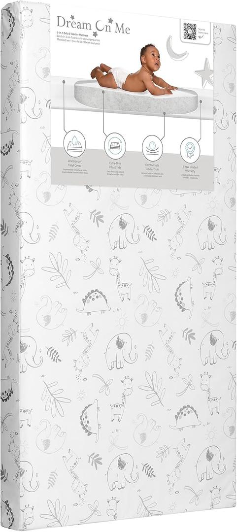 Dream On Me Exclusive 2-in-1 Full Size Crib & Toddler Mattress