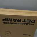 2026 Upgraded Dog Ramp for Couch, Foldable Small Dog Ramp for Sofa, 4 Adjustable Height from 13'' to 21", Portable Stable Pet Steps with Non-Slip Pad, Pet Ramps Use for Sofa Couch Stairs (A-wood Color)