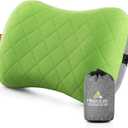 Hikenture Camping Pillow with Removable Cover - Ultralight Inflatable Pillow for Neck Lumbar Support - Upgrade Backpacking Pillow - Washable Travel Air Pillows for Camping, Hiking, Backpacking (Green)