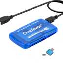 SmartMedia Cards Reader Writer, All-in-1 USB Universal Multi-Card Memory Cards Reader for Windows, Mac, Linux (Card Reader + Type-c Adapter)