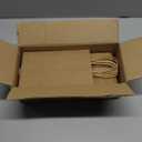 Toovip 50 Pack 5.25x3.25x8.25 Inch Small Plain Brown Kraft Paper Bags with Handles Bulk, Gift Bags for Favor Grocery Retail Party Birthday Shopping Business Goody Craft Merchandise Take Out Sacks