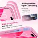 360 Spin Magnetic Stand for iPhone 17 Pro Case, Fit for MagSafe, All Around 4X Military-Grade Protection, Full Camera Protection,Anti-Slip Slim Phone Case for iPhone 17 Pro 6.3", Chalk Pink