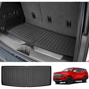 Cargo Mat Fit for 2022-2025 Chevy Tahoe/GMC Yukon Cargo Liner TPE Trunk Cover All Weather Trunk Mat for 2024 GMC Yukon/Chevrolet Tahoe Accessories(Cargo Liner)