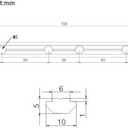 10PCS Straight Line Inside Connector Joint Bracket Length 3.9 Inch with M5 Screws for 6mm T Slot Aluminum Extrusion Profile 2020 Series