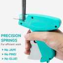 Stitch Gun for Clothes, Tagging Gun for Clothing, Micro Handheld Tag Gun Quick Stitch Sewing Gun, Portable Quick Clothing Fixer Hemming Tool Includes 6 Needles and 1000 Black White Fasteners (Lake Blue)