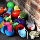 25 Pack Mini Ocean Animal Plush Toys,Sea Creatures Stuffed Toy for Kid Party Favor,Small Keychain Decoration for Christmas Tree,Goody Bag Fillers,Stocking Stuffers,Easter Eggs Fillers,Dog Cat