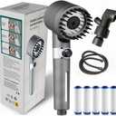 Ion Drops Shower Head, 2025 NEW Filtered Showerhead, Filtered Shower with Handheld, Djustable Settings with Hose