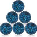 Kesywale 6PCS Decorative Balls Set 2.4 Inches/ 6cm Small Mosaic Spheres Glass Orbs Decorative Balls for Centerpiece Bowls Vases Fillers Dining Coffee Table Wedding Party Decor (Blue)