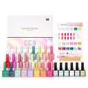 CANNI CC8 30Pcs 9ml Hema-Free Spring Summer Gel Nail Polish Set, Pastel Gel Polish Kit Neon Hot Pink Purple Green Orange Glitter Colors for Salon and DIY Manicure at Home