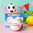 JOYIN 30 Packs Valentines Day Gift Card with Sport PU Balls, Mini Sports Ball Sqishy toy Foam for Classroom Exchange Gift for Kids, Holiday Party Favor Toys, Reward Prizes, Stress and Anxiety Relief