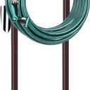 TomCare Garden Hose Holder Upgraded 4 Spikes Water Hose Holder with 2 Tool Hooks Sturdy Hose Reel Holds 150ft Hose Freestanding Hose Stand Hose Hanger Hose Storage for Outside Yard Lawn, Bronze
