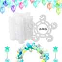 Balloon Clips(120 pcs), Tinabless Balloon Connectors for Decor Balloons Arch, Balloons Column Stand and Flowers - Birthday, Wedding, Baby Shower Party Decorations