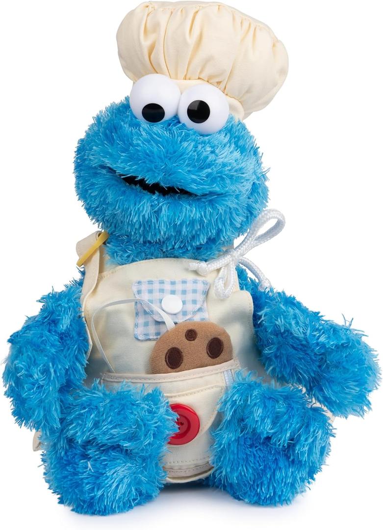 GUND Sesame Street Official Cookie Monster Teach Me Plush, Premium Plush Toy for Ages 1 & Up, Blue, 15