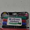 Crayola Take Note Chisel Tip Dry Erase Markers, Kids at Home Activities, Broad Line, Multicolor, 4 Count