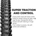 Hycline Mountain Bike Tires Set: 2-Pack 26/27.5/29x2.1 Inch Folding Replacement All-Terrain High-Density Bicycle Tires with Pair Tubes & Tire Levers Compatible for Street Off-Road Riding