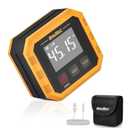 Rechargeable Digital Angle Finder, Digital Angle Gauge with Magnetic Back&Base, 0.1 Accuracy Protractor Inclinometer Woodworking Tools, IP54, 360 Flip Screen, for Construction, Machinery