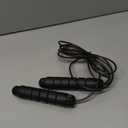 Jump Rope, Tangle-Free Rapid Speed Jumping Rope Cable with Ball Bearings for Women, Men & Kids, Adjustable Steel Jump Rope with Foam Handles for Home Gym Exercise Fitness Workout Equipment & Slim Body (Black)