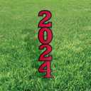 11" x 30" Class of 2024 Yard Stake, Single Sided, Bold Letters, Great for Your 2024 Graduation Celebrations (Red)