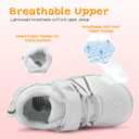 BARERUN Baby Sneakers Toddler Shoes Soft Anti-Slip Sole Newborn First Walkers Infant Toddler Breathable Athletic Running Shoes (6-7 Toddler, White)