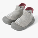 BEARBAY Baby Sock Shoes Baby Walking Shoes Infant Non-Slip Breathable Slippers with Soft Rubber Sole Baby Boys Girls Sneakers, 6-9 months, 4.5 in, Grey