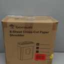 Bonsaii Paper Shredder, 8-Sheet Crosscut Shredder with 4.2 Gallon Bin Shred Credit Card/Mail/Staple/Clip, P-4 Security Level Document Shredder with Handle for Home Office (C261-C)