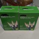 2 x Home Accents Holiday 100ct Warm White LED Mini String Lights w/Green Wire NEW