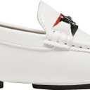 Bruno Marc Boy's Loafer Slip-On Dress Shoes,Size 11 Little Kid,White,SBLS218K
