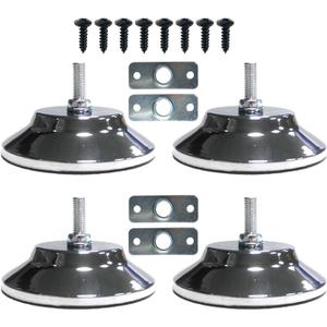 Ragyzity Pool Table Leg Levelers, Leveling Risers Adjustable Furniture Levelling Feet, 5'' Metal Game Table Leg Levelers Heavy Duty Leveling Feets for Soccer Table, Ping-Pong Table, Billiard Table
