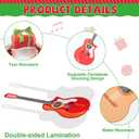 2 x gisgfim Christmas Bulletin Board Decoration Set Guitar Christmas Tree Paper Cutouts Merry Xmas Music Classroom Bulletin Board Decor for Xmas Winter Holiday School Door Home Wall(Guitar)