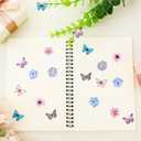 3 x Butterfly Roll Stickers, 1000 Pcs 16 Styles Waterproof Spring Floral Sticker Colorful Paper Decals for Scrapbooks Envelopes Party Supply Decoration