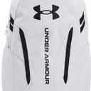 Under Armour Unisex-Adult Hustle 6.0 Backpack, (100) White/White/Black, One Size Fits Most