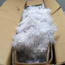 6 ft. White Iridescent Tinsel Artificial Christmas Tree with 792 Branch Tips