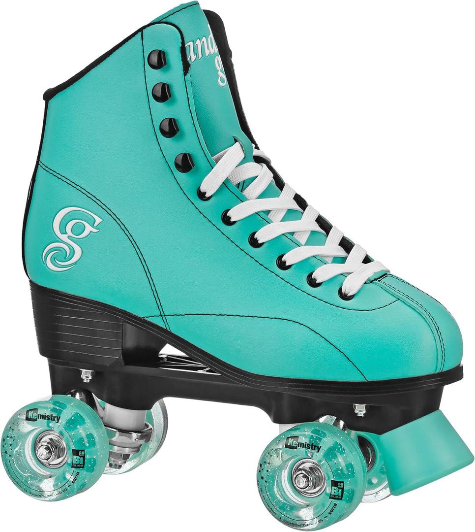 Candi GRL Sabina - Colorful Freestyle Roller Skates (Size 08, Mint/Black)