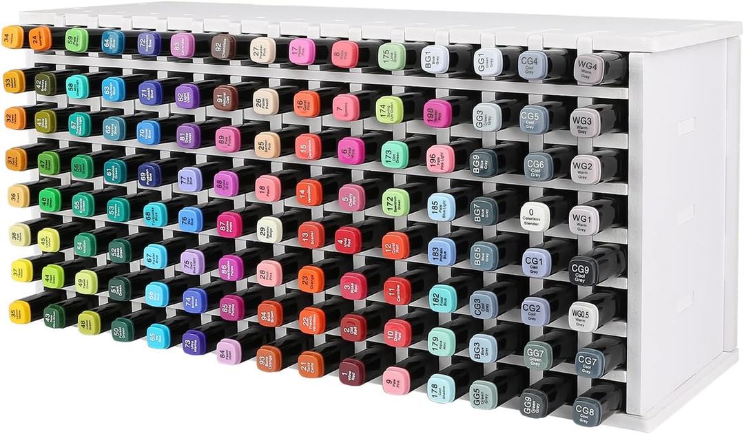 Marker Organizer-Art Marker Storage Rack - Marker Holder for Desk Holds 120 Markers