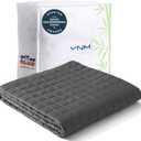 YnM Cooling Weighted Blanket for Adults, 15lbs Heavy Bed Throw for One Person of 140lbs, Perfect for Hot Sleepers or Warm Climates with Rayon/Glass Beads(48x72 Inches,Twin/Full Bed, Dark Grey)