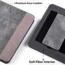 BOZHUORUI Stand Case for Kindle Paperwhite 12th Generation & Kindle Colorsoft Signature Edition eReader (7",2024) - PU Leather Sleeve Cover with Hand Strap/Auto Sleep/Wake (Denim Gray)